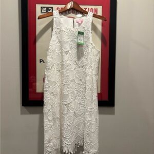 NWT Lilly Pulitzer White Crochet Fringe Mini Dress